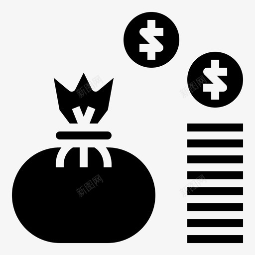 钱袋中世纪60装满图标svg_新图网 https://ixintu.com 中世纪 装满 钱袋