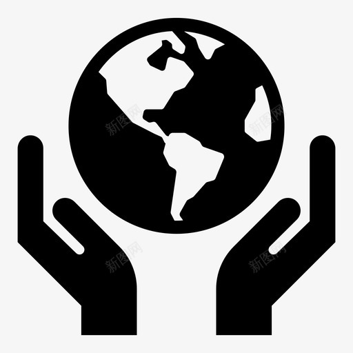 拯救地球关爱生态图标svg_新图网 https://ixintu.com 世界 全球 关爱 双手 变暖 地球 拯救 生态