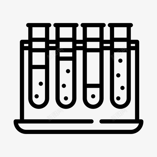 试管生物化学18线性图标svg_新图网 https://ixintu.com 生物化学 线性 试管