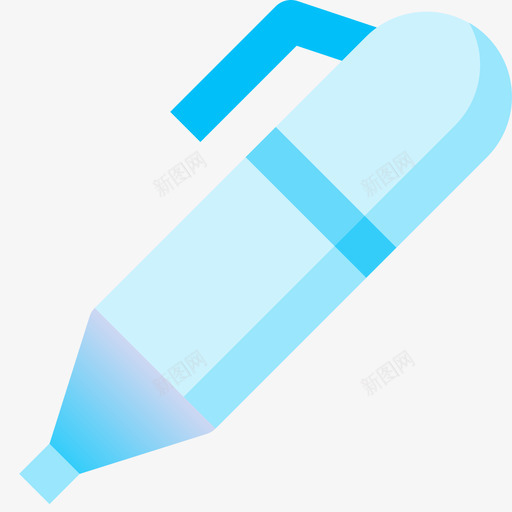 钢笔文具80蓝色图标svg_新图网 https://ixintu.com 文具 蓝色 钢笔