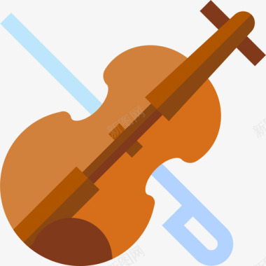 小提琴娱乐60扁平图标图标