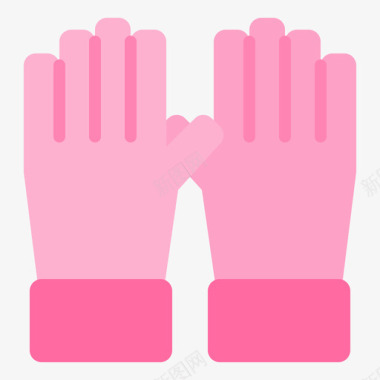 手套女式时尚3扁平图标图标