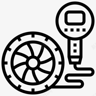 气泵汽车维修线性图标图标
