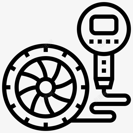 气泵汽车维修线性图标svg_新图网 https://ixintu.com 气泵 汽车维修 线性