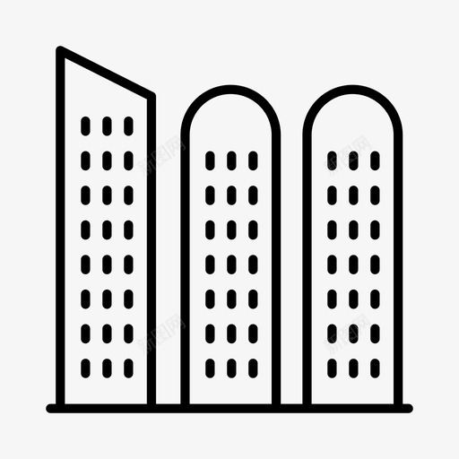 建筑物城市企业图标svg_新图网 https://ixintu.com 企业 城市 建筑物 高层