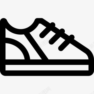 运动鞋鞋16直线型图标图标