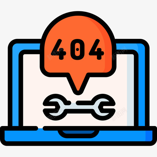 404错误支持47线性颜色图标svg_新图网 https://ixintu.com 支持 线性 错误 颜色