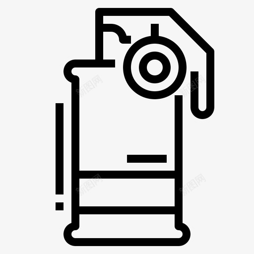 烟雾弹军用47直线型图标svg_新图网 https://ixintu.com 军用 烟雾 直线 线型