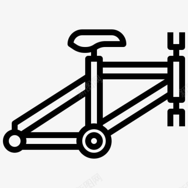 自行车33号自行车直线型图标图标