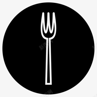 餐叉厨房用具图标图标
