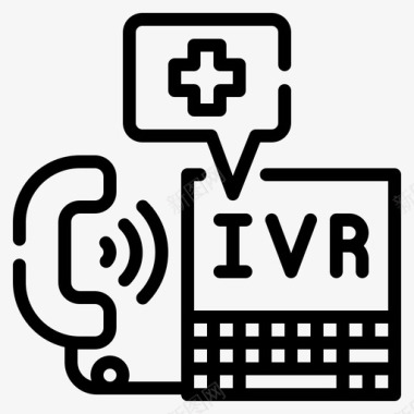 Ivr医学技术1线性图标图标