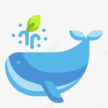 蓝鲸生态环境7扁平图标图标