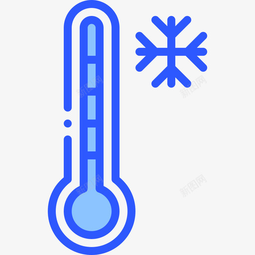 温度计天气241蓝色图标svg_新图网 https://ixintu.com 天气 温度计 蓝色