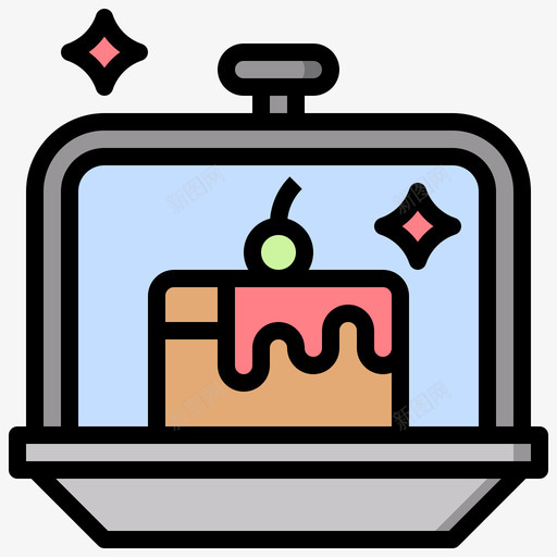 蛋糕餐厅111线性颜色图标svg_新图网 https://ixintu.com 线性 蛋糕 颜色 餐厅