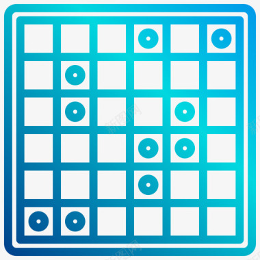 双陆棋游戏22线性梯度图标图标