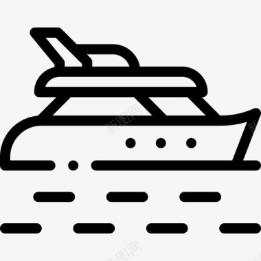 游艇奢侈品商店43直线型图标图标