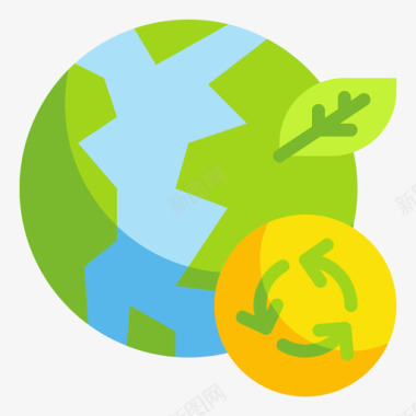 全球生态环境7平坦图标图标
