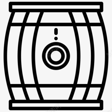 桶装酿造啤酒直筒图标图标