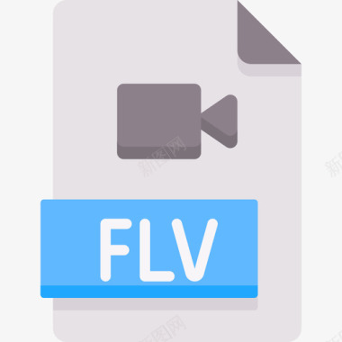 Flv音频和视频29平坦图标图标