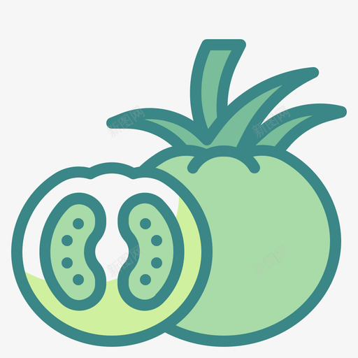 Tomatofruitsandvegetables47twotone图标svg_新图网 https://ixintu.com Tomato and fruits tone two vegetables