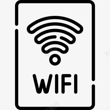 Wifi购物中心34线性图标图标
