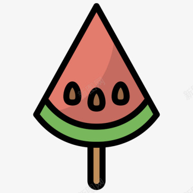西瓜甜糖果18线形颜色图标图标