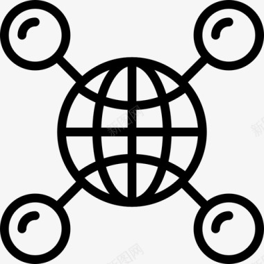 网络技术94线性图标图标
