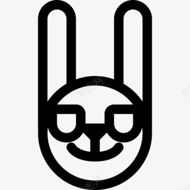 兔子表情酷动物图标图标