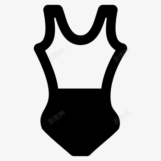 泳衣沙滩衣服图标svg_新图网 https://ixintu.com 一件 件套 沙滩 泳衣 衣服