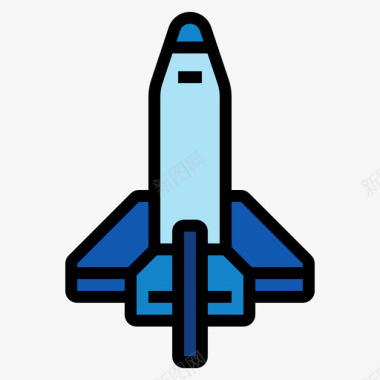 太空船运输164线色图标图标