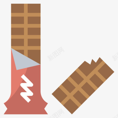 巧克力条糖果糖17扁平图标图标