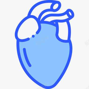 心脏医学193蓝色图标图标