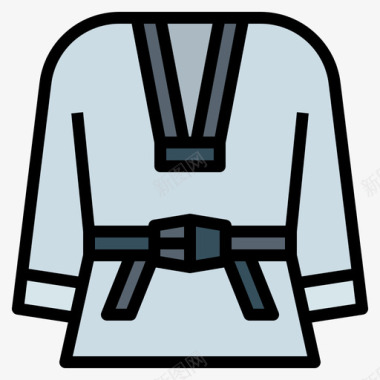 跆拳道韩国22岁线色图标图标