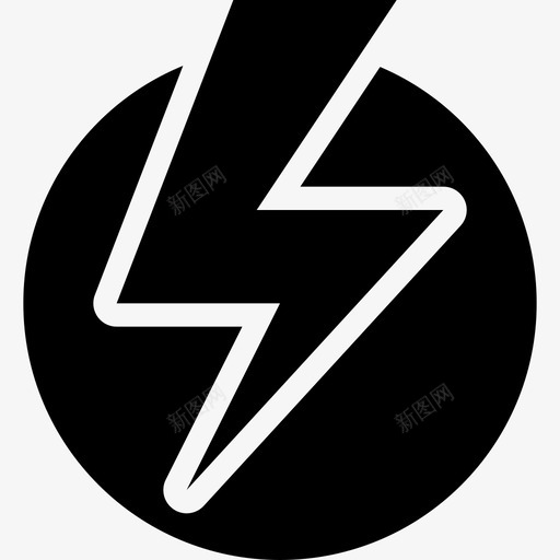 能量闪电力量图标svg_新图网 https://ixintu.com 力量 能量 闪电 雷电