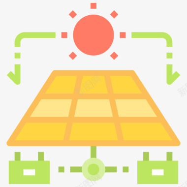 太阳能电池板生态197平板图标图标