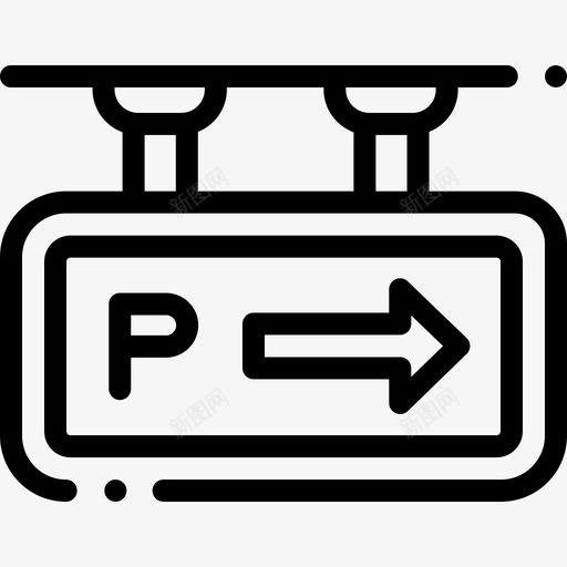 停车标志24号停车场直线型图标svg_新图网 https://ixintu.com 24号 停车 停车场 标志 直线 线型