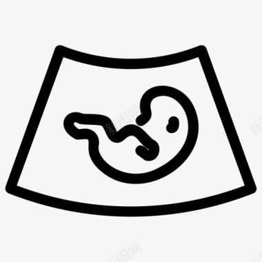 婴儿超声波婴儿诊断胚胎超声图标图标