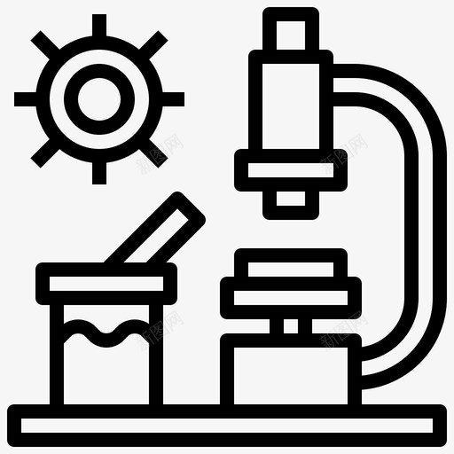 显微镜医学195线性图标svg_新图网 https://ixintu.com 医学 显微镜 线性