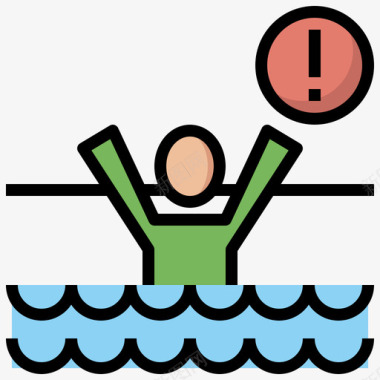 溺水皇家战斗7线性颜色图标图标