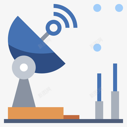 卫星空间154平面图标svg_新图网 https://ixintu.com 卫星 平面 空间