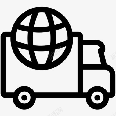 全球运输配送电子商务购物图标图标
