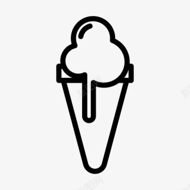 冰淇淋水上乐园4号直线型图标图标