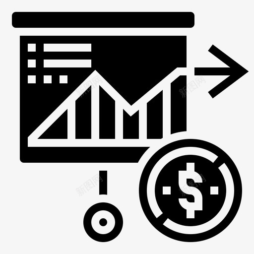 股票市场统计分析3字形图标svg_新图网 https://ixintu.com 字形 统计分析 股票市场