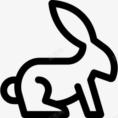 兔子弹簧111直线型图标图标