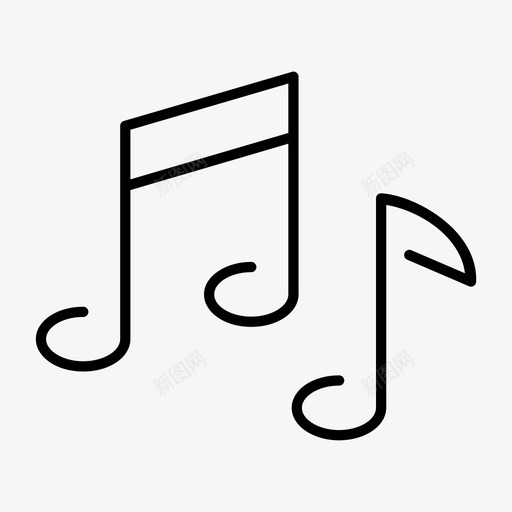 音乐心形音符图标svg_新图网 https://ixintu.com 和平 心形 杂音 歌曲 音乐 音符