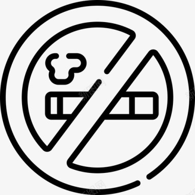 禁止吸烟酒店服务49直系图标图标