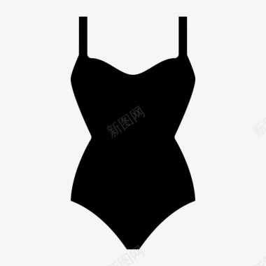 泳装女装时尚2字形图标图标