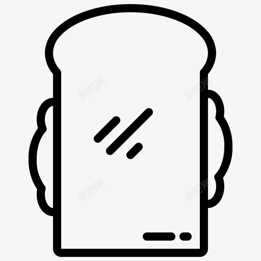 三明治送餐54直线型图标svg_新图网 https://ixintu.com 三明治 直线 线型 送餐