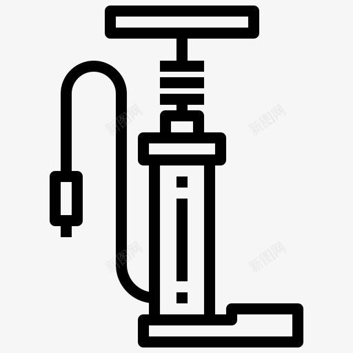 空气泵33号自行车线性图标svg_新图网 https://ixintu.com 33号 气泵 空气 线性 自行车