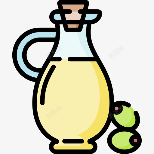 橄榄油营养19原色图标svg_新图网 https://ixintu.com 原色 橄榄油 营养